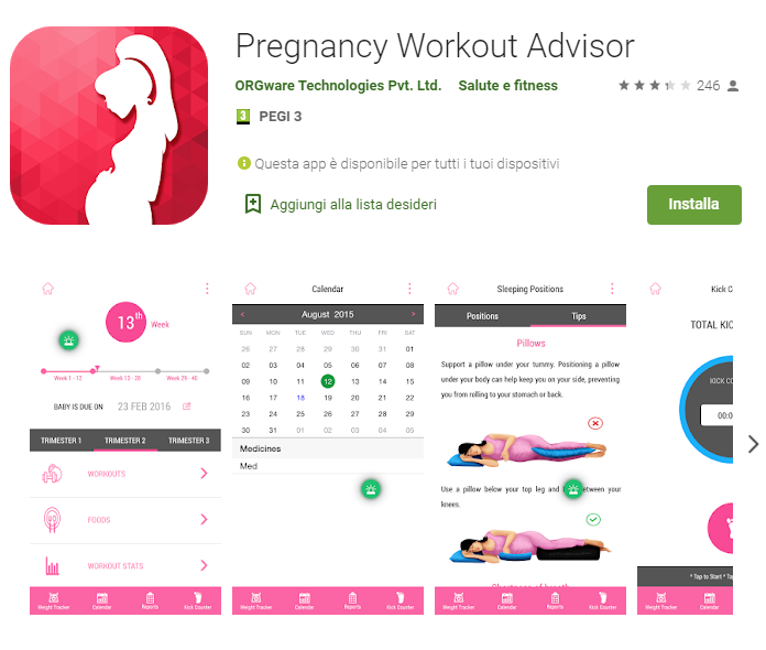 Pregnancy workout advisory